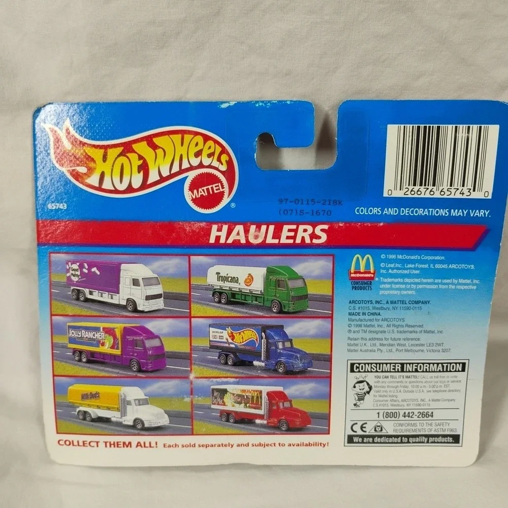 Hot Wheels Haulers Tropicana Orange Juice Advertising Semi‎ Truck 65743